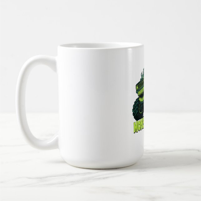 Taza De Café Terror de Camión Monstruo Llama (Izquierda)