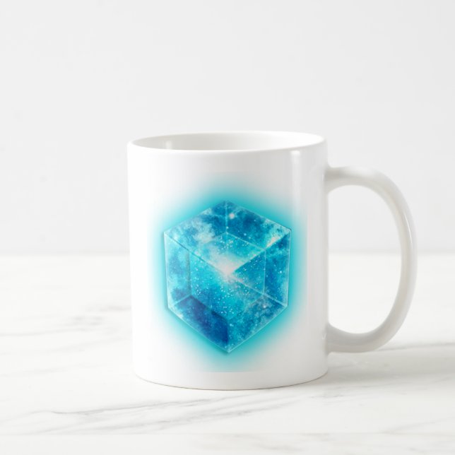Taza De Café Tesseract, 4D Hypercube Hyperwürfel, (Derecha)