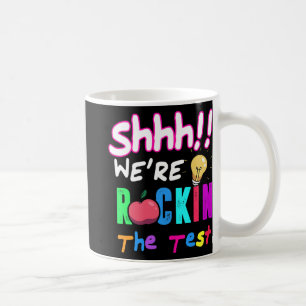 Taza De Café Test Day Rock El Estudiante Ensayo Rainbow