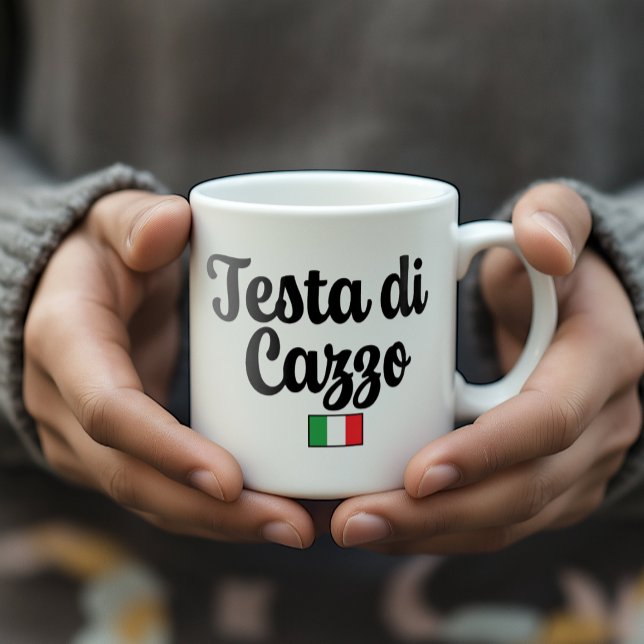 Taza De Café Testa Di Cazzo - Funny Italian Gag Gift (Funny Rude Italian Gag Gift - Testa Di Cazzo Mug)
