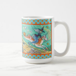 TAZA DE CAFÉ TESTIGO MERMAID, HALLOWEEN MERHORSE PONY CLASSIC M