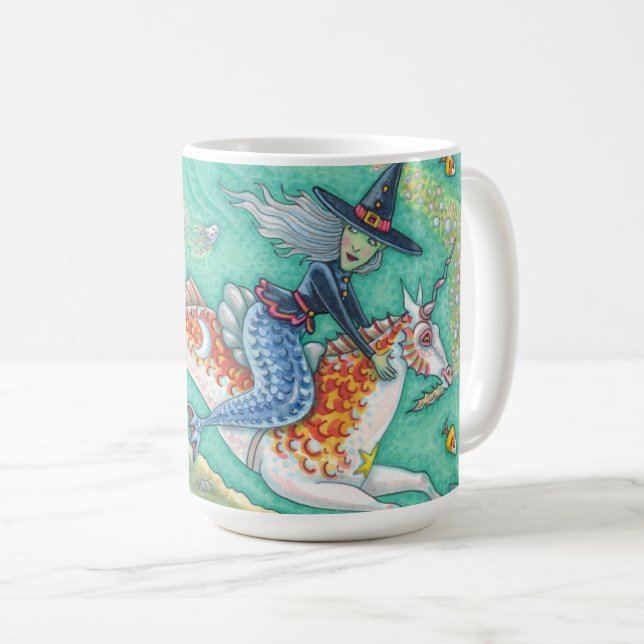 TAZA DE CAFÉ TESTIGO MERMAID, HALLOWEEN MERHORSE PONY CLASSIC M (Anverso derecho)