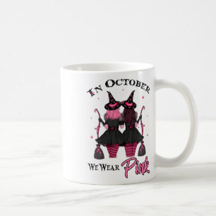 Taza De Café Testigos En Octubre Usamos Pechuga Rosa Otoño