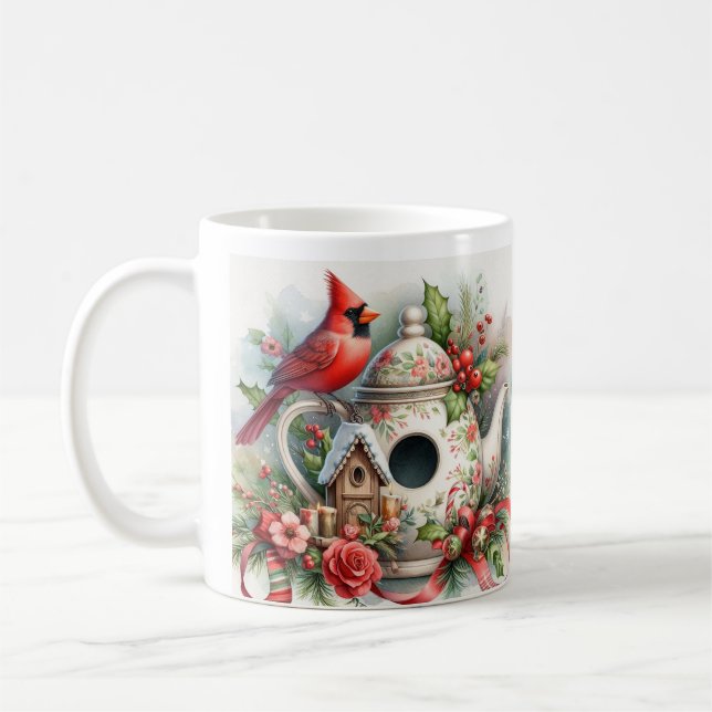 Taza De Café Tetera Casa para pájaros Cardenal 6 (Izquierda)