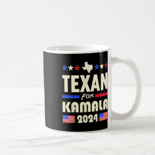 Taza De Café Texan de la campaña de Kamala 2024 Patriotas Demóc