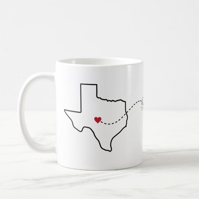 Taza De Café Texas a California - Heart2Heart (Izquierda)