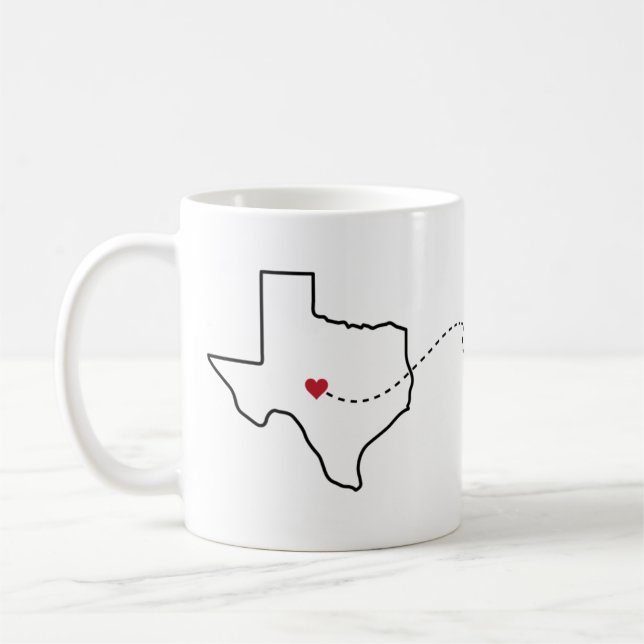 Taza De Café Texas a Massachusetts - Heart2Heart (Izquierda)