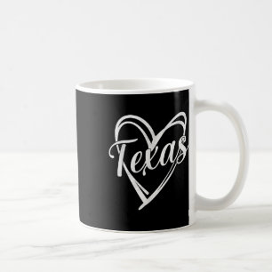 Taza De Café Texas Heart Name Design Retro Style Graphical Men