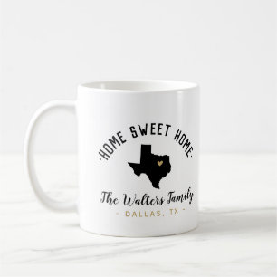 Taza De Café Texas Home Sweet Home Family Monogram Mug
