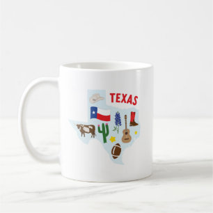 Taza De Café Texas Icons Coffee Mug