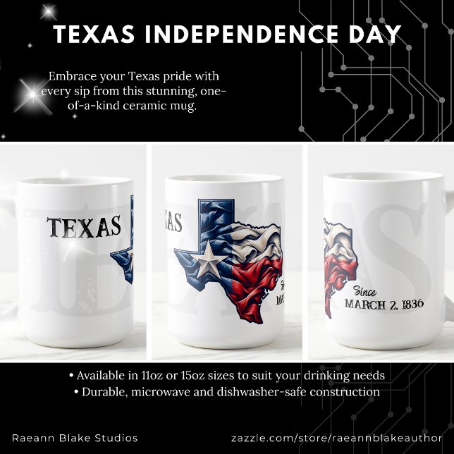 Taza De Café Texas Independence Day Ceramic Mug (Subido por el creador)
