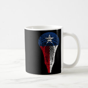 Taza De Café Texas Lacrosse Texan Bandera Estatal Lax Stick Tee
