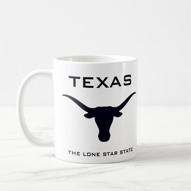 Taza De Café Texas Longhorn The Lone Star State (Izquierda)