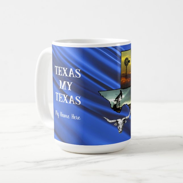 Taza De Café Texas My Texas personalizada Coffee Mug (Anverso izquierdo)