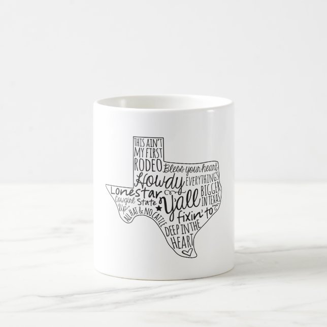 Taza De Café Texas Sayings Y'all (Centro)