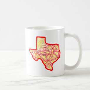 Taza De Café Texas Scribbleprint