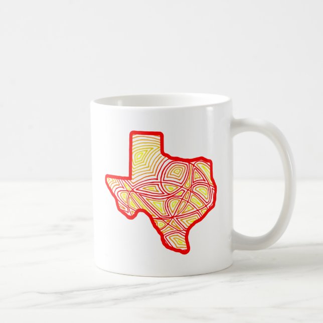 Taza De Café Texas Scribbleprint (Derecha)