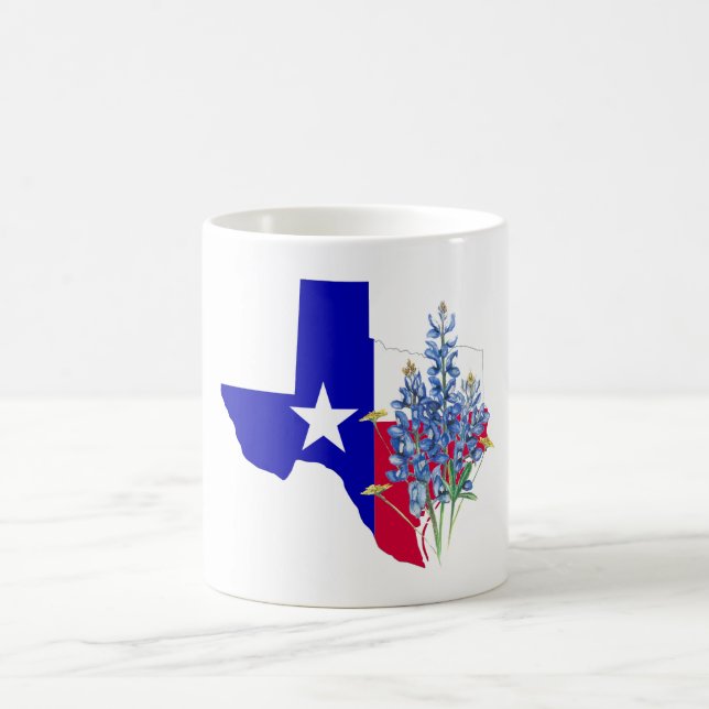 Taza De Café Texas y Bluebonnets (Centro)