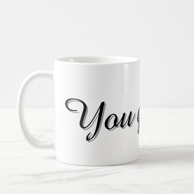Taza De Café Text Design Mug (Izquierda)
