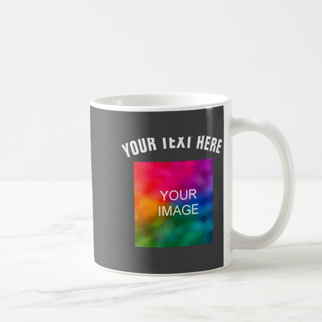 Taza De Café Text Upload Photo Template Boys Kids Modern _1  (Derecha)