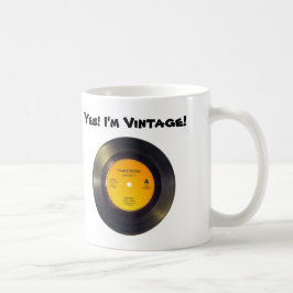 Taza De Café Texto-Canción del personalizado del vintage del