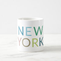 Texto colorido de Nueva York