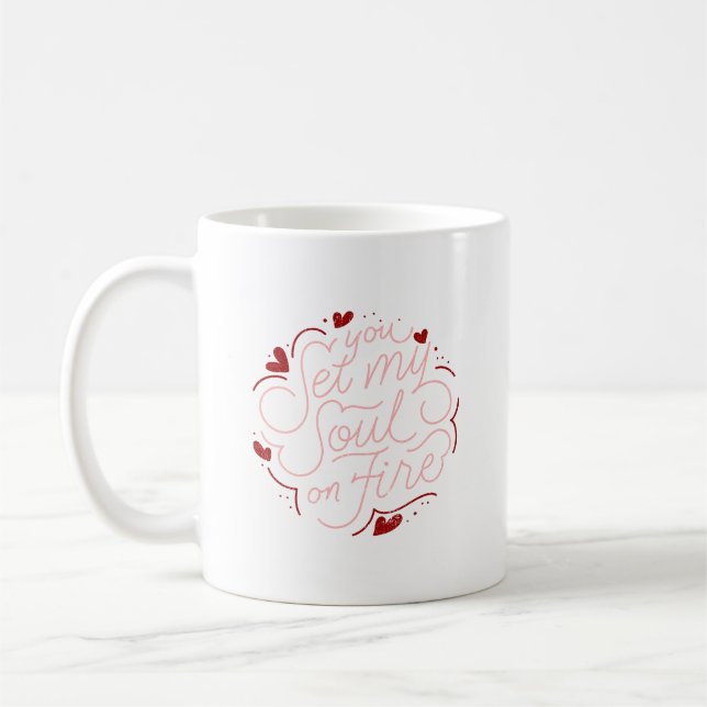 Taza De Café Texto de amor rosado (Izquierda)