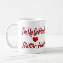 Taza De Café Texto de cita roja de Girlfriend