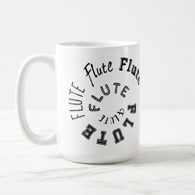 Taza De Café Texto de espiral de flauta (Izquierda)