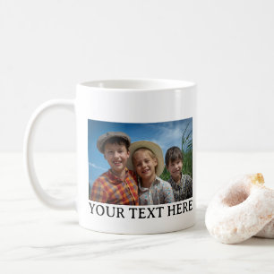 Taza De Café texto de foto familiar personalizado