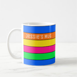 TAZA DE CAFÉ TEXTO DE LÍNEAS DE LÍNEAS DE LÍNEA DE COLOR BRILLA