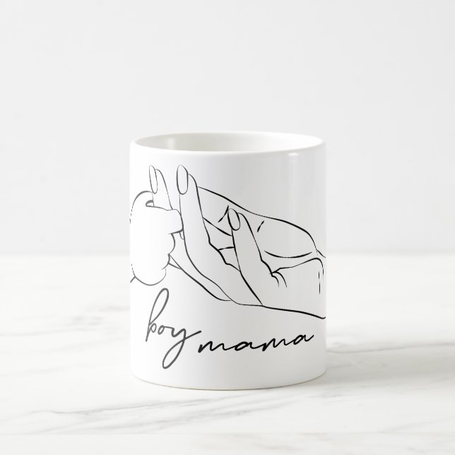 Taza De Café Texto de niño/Chica Mamá Personalizado (Centro)