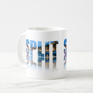 Taza De Café Texto de paseo marítimo dividido en Croacia