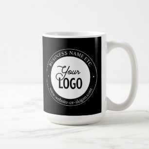 Taza De Café Texto de Personalizable y sustitución de logotipos