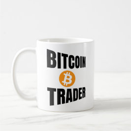 Taza De Café Texto de perspectiva del operador de bitcoin