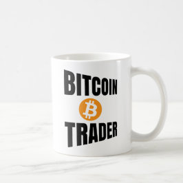 Taza De Café Texto de perspectiva del operador de bitcoin