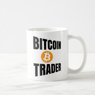 Taza De Café Texto de perspectiva del operador de bitcoin