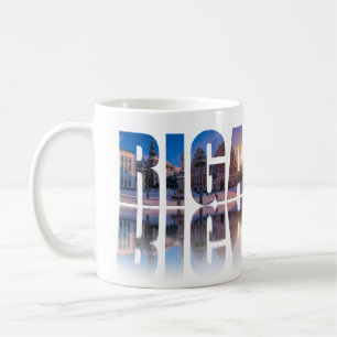 Taza De Café Texto de Riga, Letonia