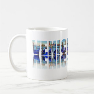 Taza De Café Texto de Venecia con reflexión