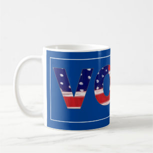 Taza De Café Texto De Voto En Colores De Bandera