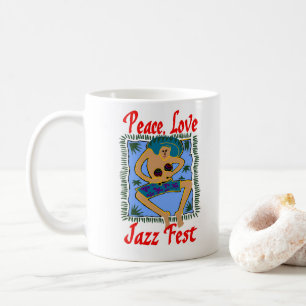 Taza De Café Texto del Festival de Jazz de amor por la paz