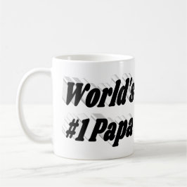 Taza De Café Texto del medio negro del Papa