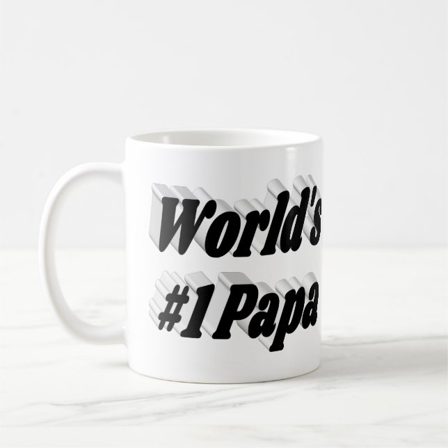 Taza De Café Texto del medio negro del Papa (Izquierda)