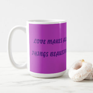 Taza De Café Texto del motivo del poema sobre la lavanda con el