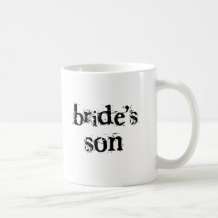 Taza De Café Texto del negro del hijo de la novia