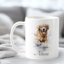 Taza De Café Texto del personalizado de pintura acuarela del re