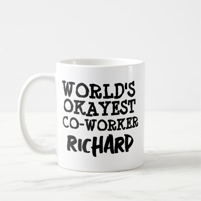 TAZA DE CAFÉ TEXTO DEL PERSONALIZADO MUNDIAL DE COTRABAJADORES  (Izquierda)