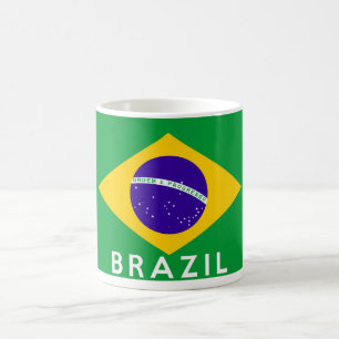 Taza De Café texto del símbolo del país de brasil