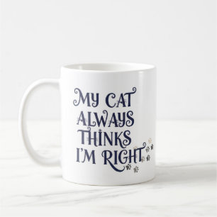 Taza De Café Texto Divertido de Gato