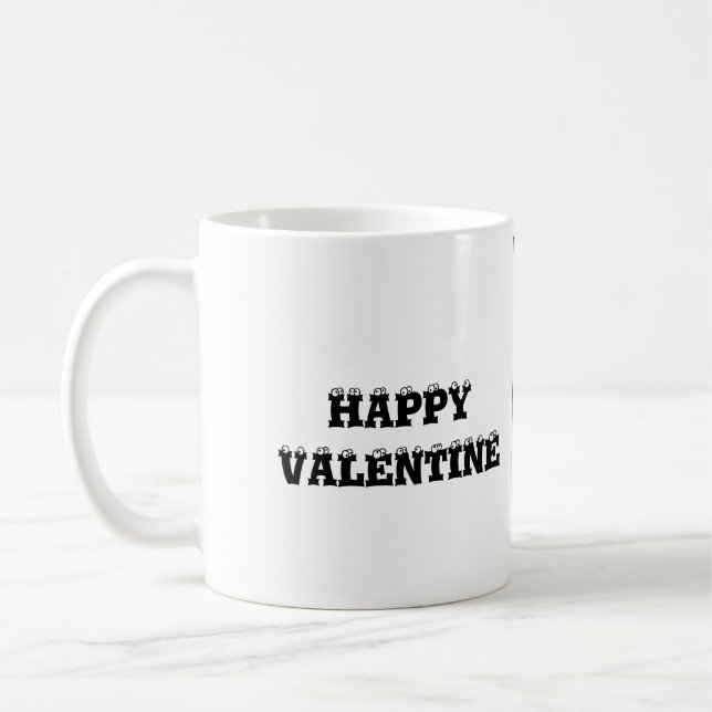 Taza De Café Texto encantador de San Valentín (Izquierda)